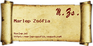 Marlep Zsófia névjegykártya